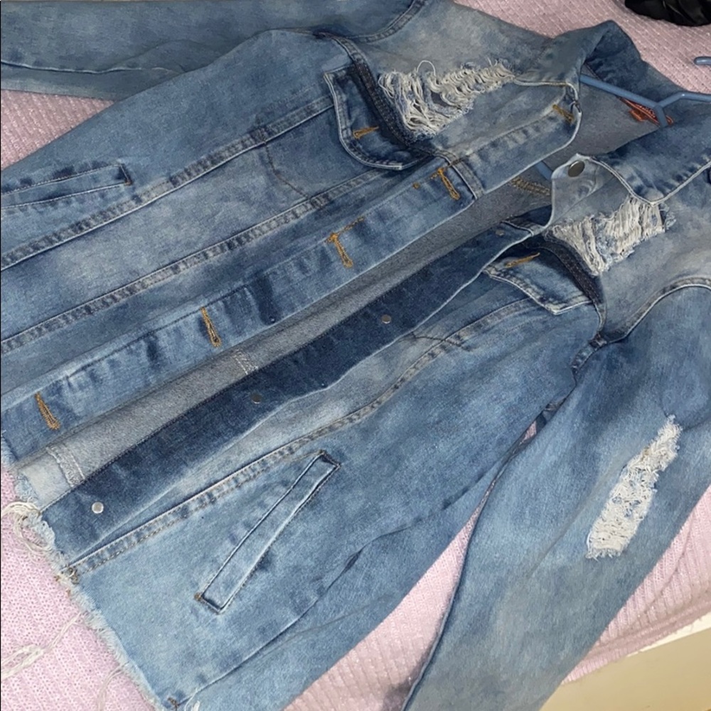 Distressed jean jacket (2/100 Bundle)